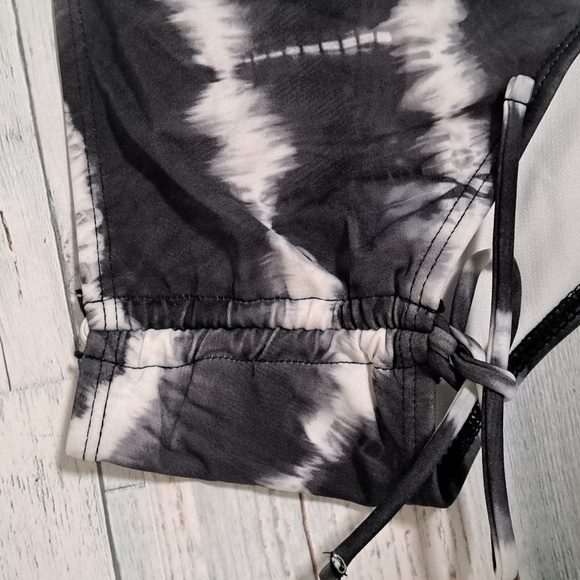 California Waves Tie-Dyed High-Waist Bikini Swim Bottom Sm - Picture 6 of 10